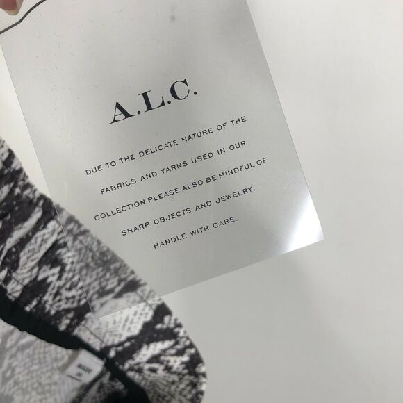 NEW A.L.C Women's Size 4 Elijah Python Snake Print Relaxed Fit Pull On Pants - Picture 7 of 8